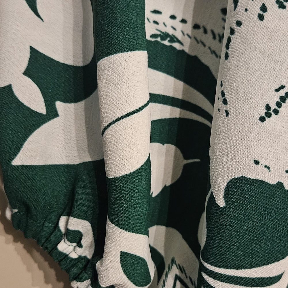 Vibrant Green and White Midi To Maxi Dress NWOT - Picture 7 of 7